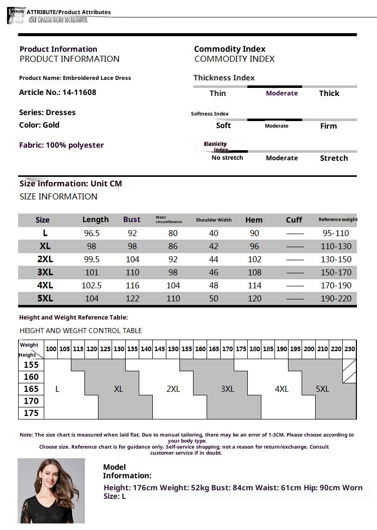 ChicShe V-Neck Embroidered Summer New Socialite Versatile Little Plus Size European And American Fashion Lace Dress_voghion.com