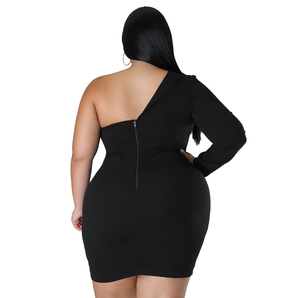 ChicShe N7629 New Foreign Trade European And American Women's Fashion Sexy Slim Fit Bodycon Off-Shoulder Long Sleeve Dress_voghion.com