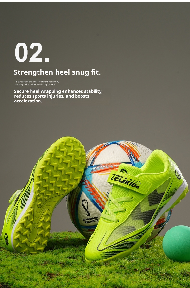 ShoeGlobe Summer Mesh Breathable Sweat-Absorbing Children's Low-Cut Studded Wear-Resistant Boys And Girls Non-Slip Soccer Shoes_voghion.com