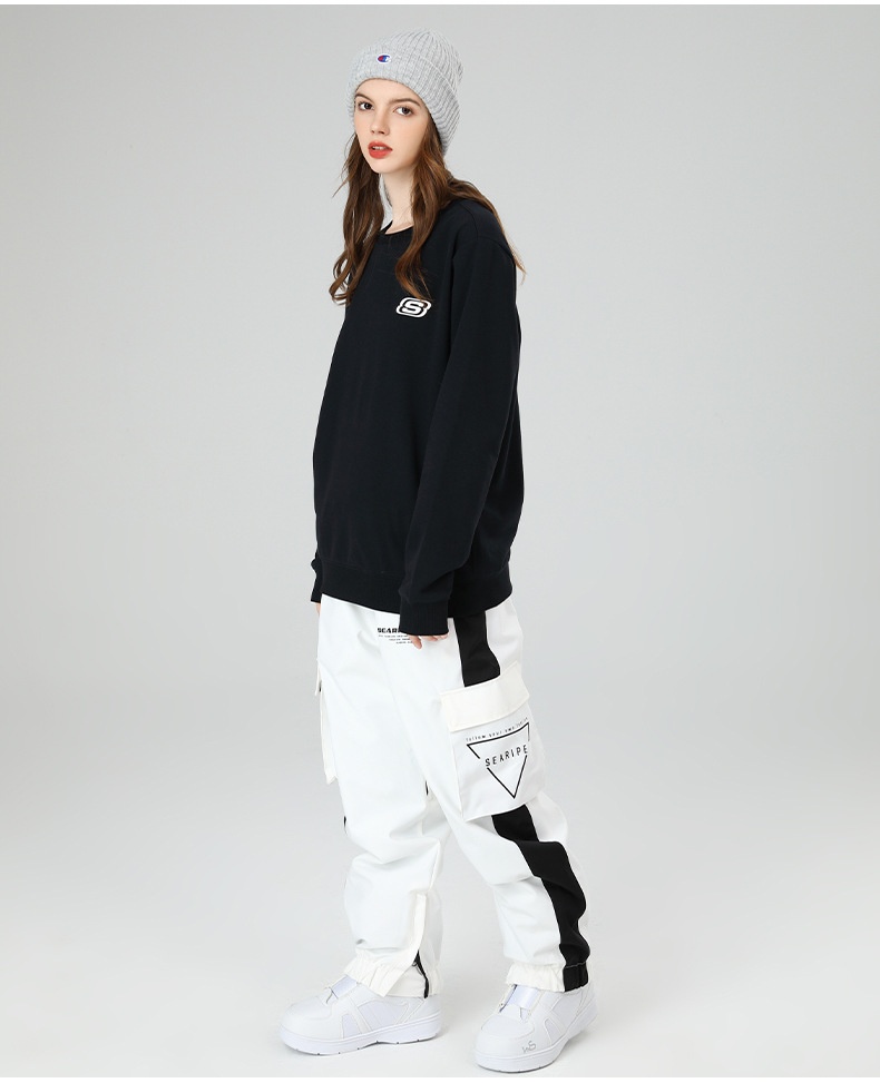 001 Snowboardanzug mit Bündchen für Damen und Herren, Skiausrüstung, winddicht, wasserdicht, lasergeschnitten, Arbeitskleidung, Schneehose_voghion.com