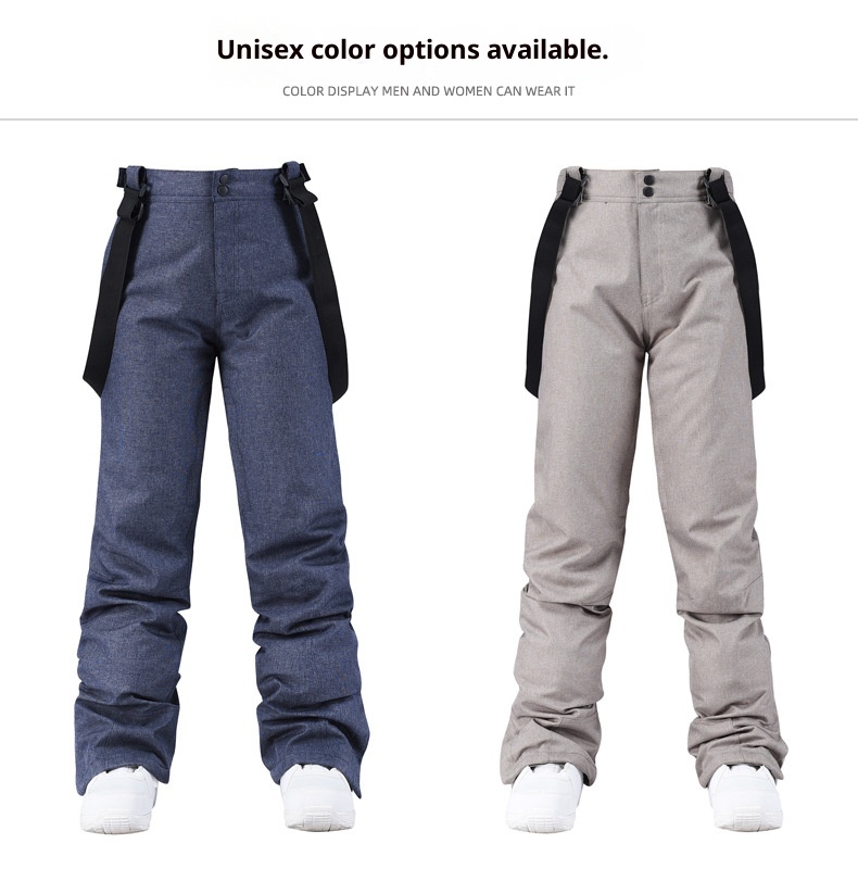 001 2023 Nuovo per donna e uomo, pantaloni da snowboard aderenti e caldi, con pettorina spessa_voghion.com