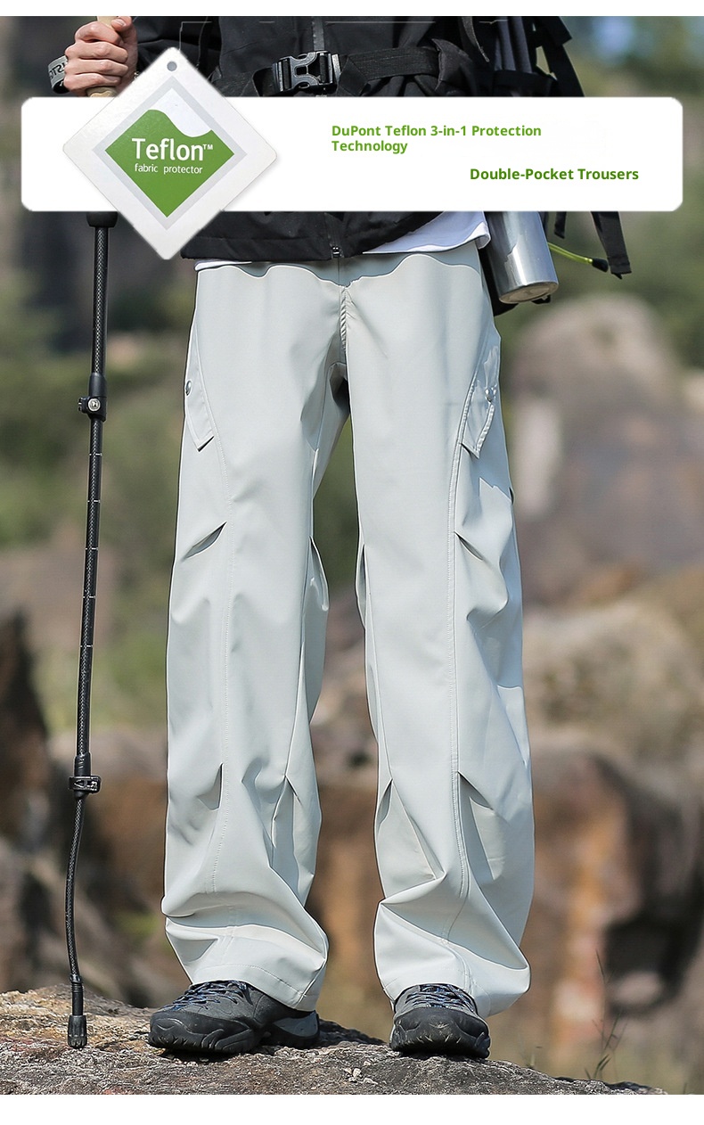 001 Outdoor Softshell-Hose für Damen und Herren, wind- und wasserdicht, ideal zum Wandern im Frühling und Herbst, lockere Passform, lange Hose zum Trekking_voghion.com