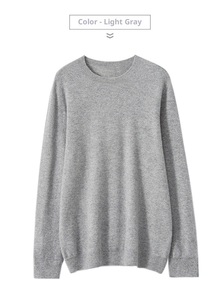 nahtloser, einreihiger Herrenpullover aus 100 % reiner Wolle mit Rundhalsausschnitt, ideal für Business und Freizeit. Auch in Übergrößen erhältlich._voghion.com