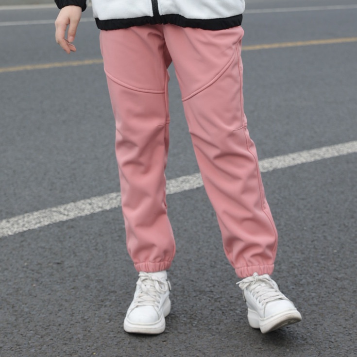 001 Spodnie narciarskie dla dzieci Outdoor Soft Shell dla chłopców i dziewcząt, sportowe, polarowe, ciepłe, wiatroszczelne, wodoodporne, oddychające, joggersy_voghion.com