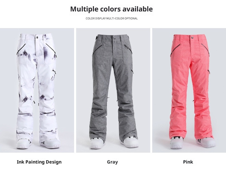 001 Gsousnow Damen Winddicht Wasserdicht Warm Atmungsaktiv Skianzug Snowboard Schneehose Slim Fit Trendy_voghion.com