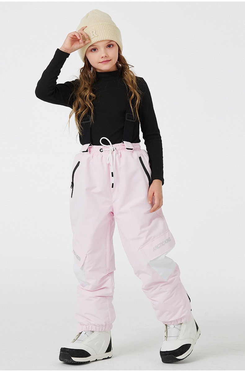 001 Yeni Çocuk Kayak Pantolonu Erkek Kız Kış Su Geçirmez Sıcak Açık Hava Snowboard Tulumları Soğuğa Dayanıklı_voghion.com