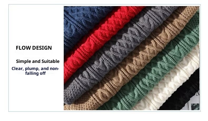 Herrenpullover „Boy Boy Boy“ – weich und kuschelig, trendige Marke für Herbst und Winter, Strickpullover mit Drehverschluss, Rundhalsausschnitt, warmer Innenschicht, lockere Passform_voghion.com