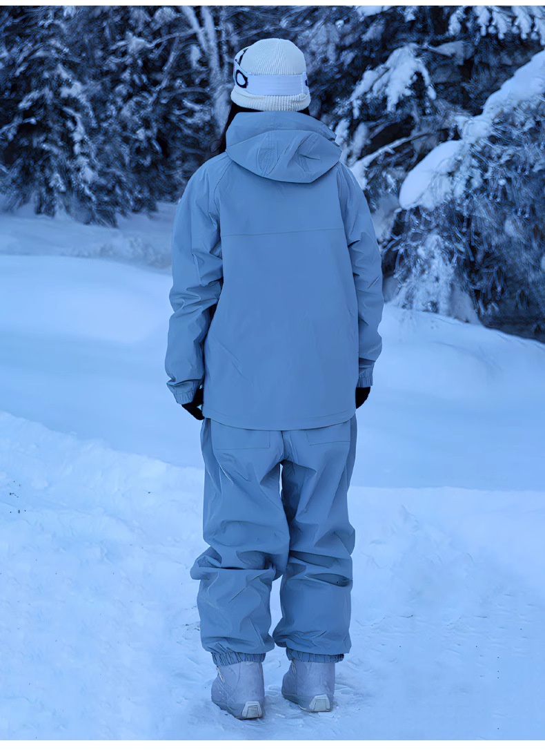 001 SEARIPE Snowy Pie Full Glue Single Double Board Suit Set For Women And Men Loose Waterproof Windproof Ski Pants_voghion.com