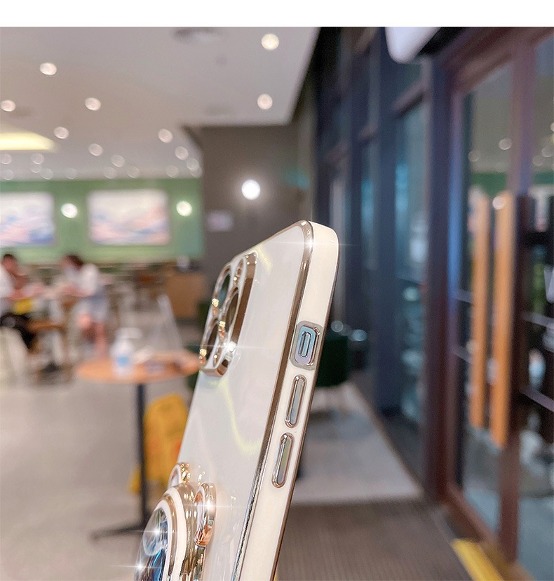 TechGlobe Compatible Electroplated 16 Phone Case Liquid Sand Creative 13 Pro Max Internet Celebrity New Space Bear_voghion.com