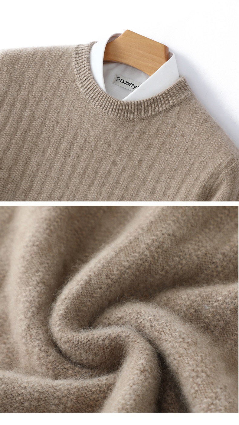 ragazzo Ragazzo Ragazzo 2024 Autunno Inverno Nuovo Uomo Giovanile Pura Lana Spessa Caldo Maglione Girocollo Maglia Top Base Camicia_voghion.com