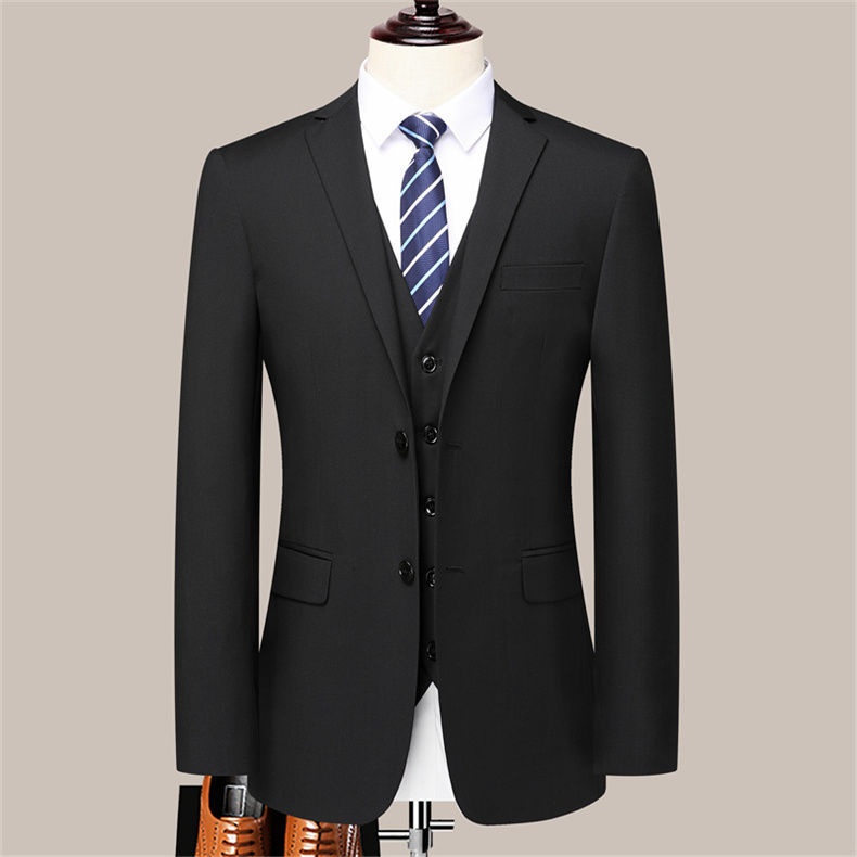 QFV507045555501<2 QFV507045555501<2 Business Casual Professional Suit Men's Trousers Groom Groomsman Tuxedo Vest Three-Piece Set New Style_voghion.com