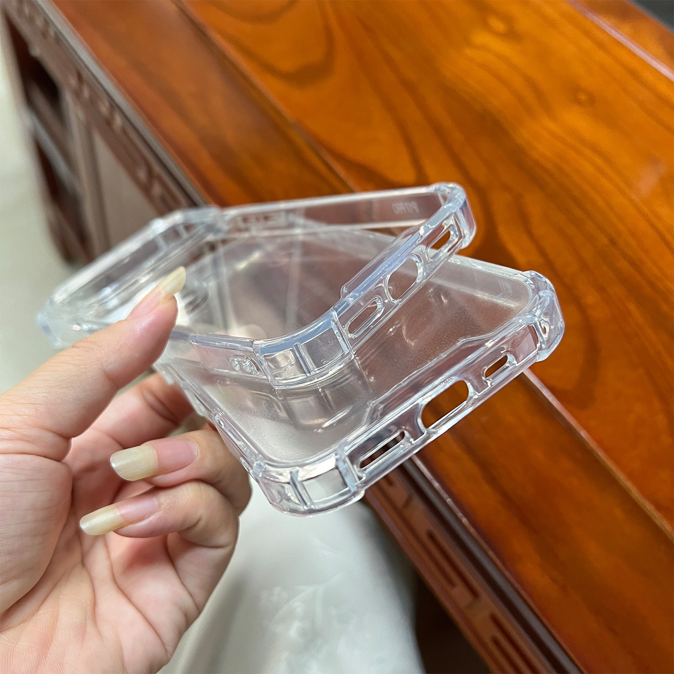 TechGlobe kompatibel mit Nw Appl 17 Phon Vier Ecken Anti-Drop 15PRO Großes Loch 1,5 mm Acryl 16 Transparente Hülle 14_voghion.com