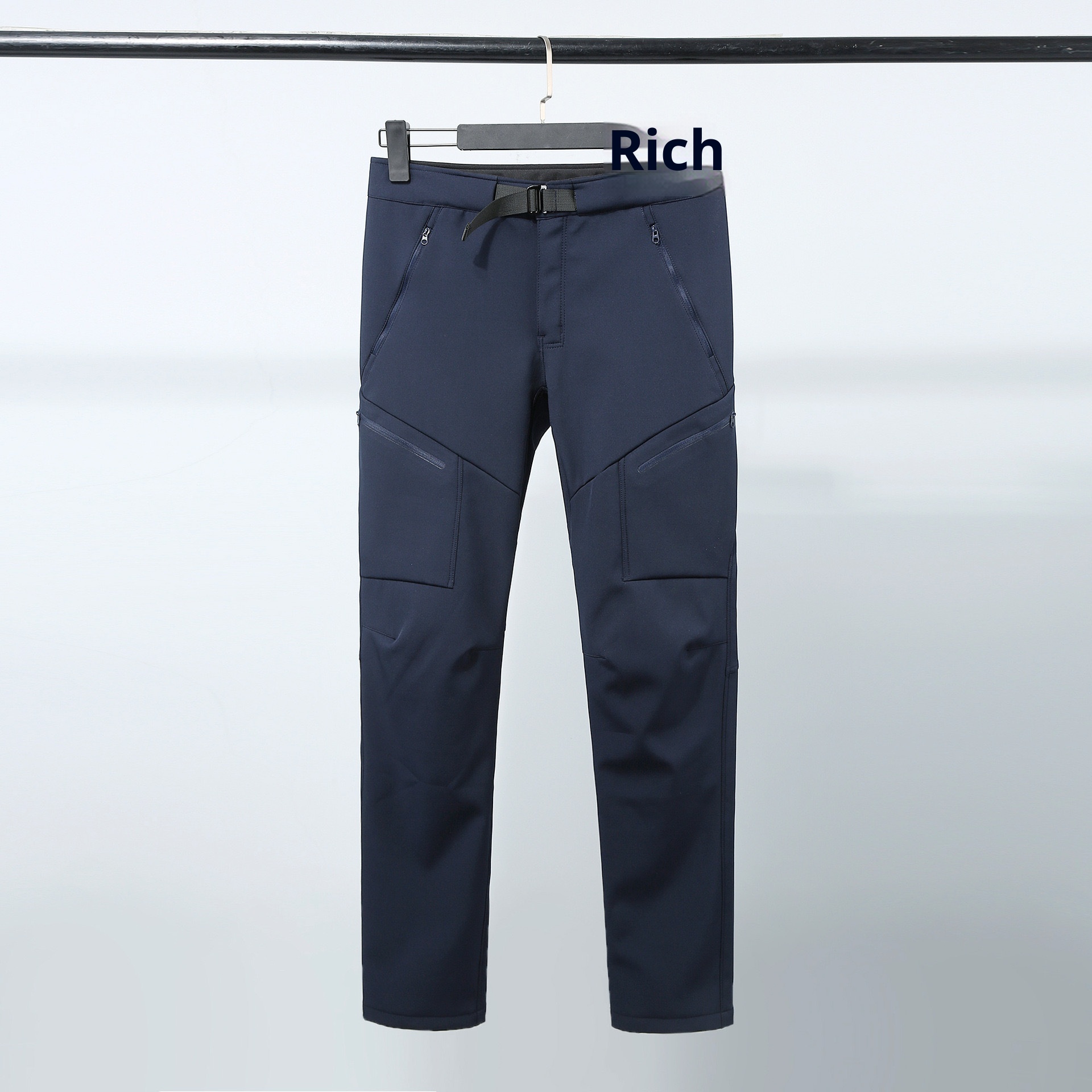 001 Pantaloni da sci impermeabili antivento da uomo, foderati in pile termico, per l'autunno e l'inverno_voghion.com