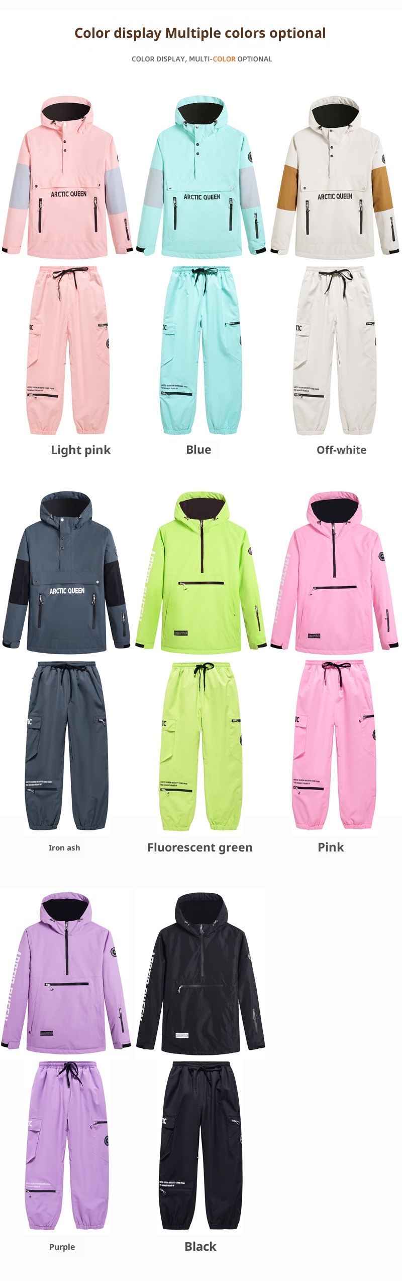 001 New Set For Men Women, Hoodie Set, Oversized Snowboard And Snow Ski Suit_voghion.com
