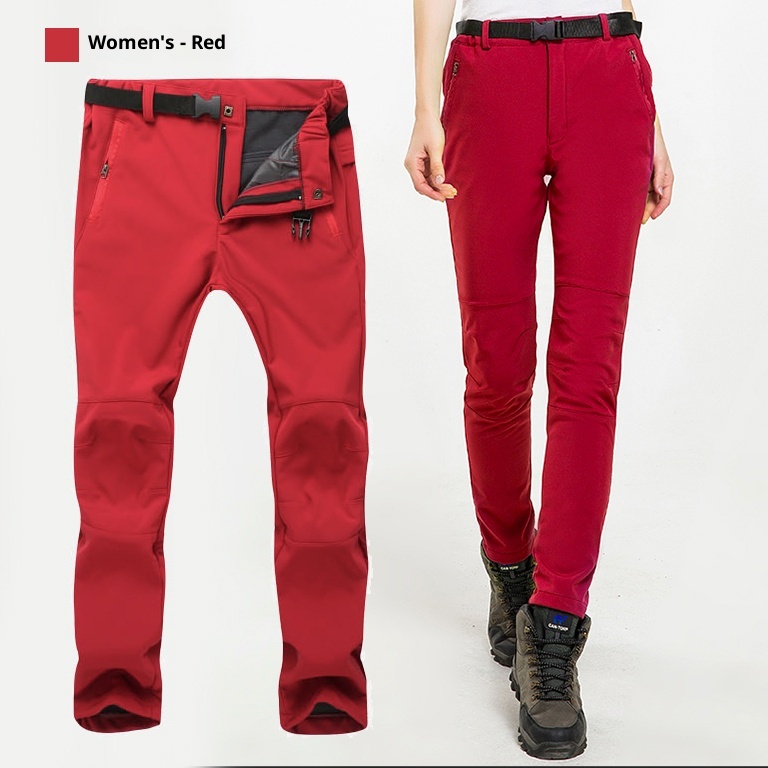 001 Outdoor Softshell Pants For Men Women, Waterproof, Windproof, Hiking, Fleece, Skiing, Large Size, Thickened, Autumn And_voghion.com