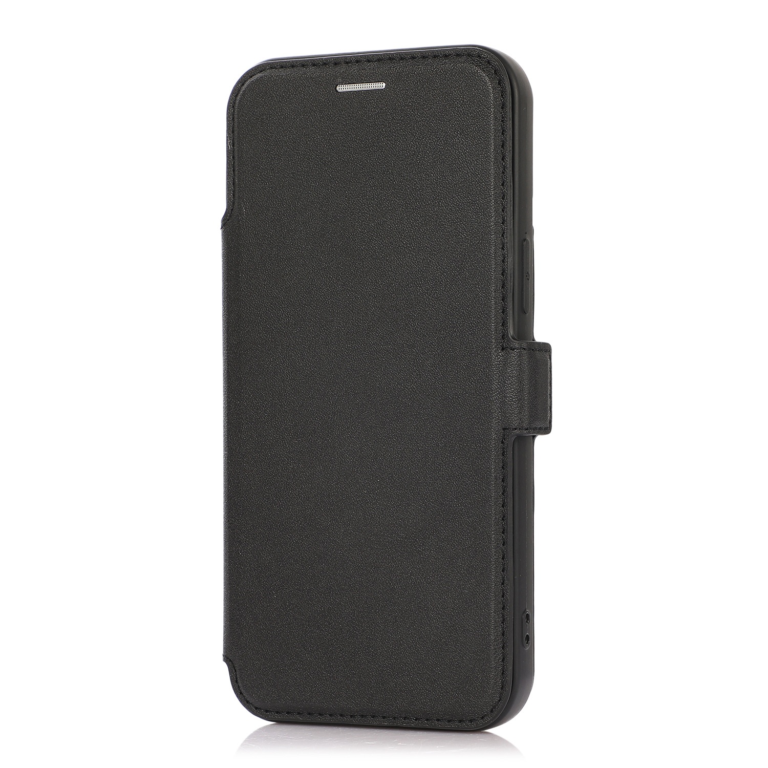 TechGlobe Wholesale Compatible IPhone 15 Pro Textured Phone 13 Multi-Card Slot Sliding Window Lens Protector Leather Case_voghion.com