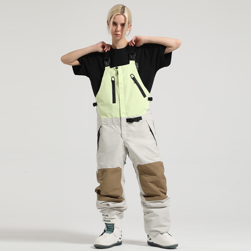 Salopette de snowboard femme style 001, coupe-vent, imperméable, respirante, vêtement de travail chaud pour l'extérieur, pantalon de ski une pièce pour homme._voghion.com