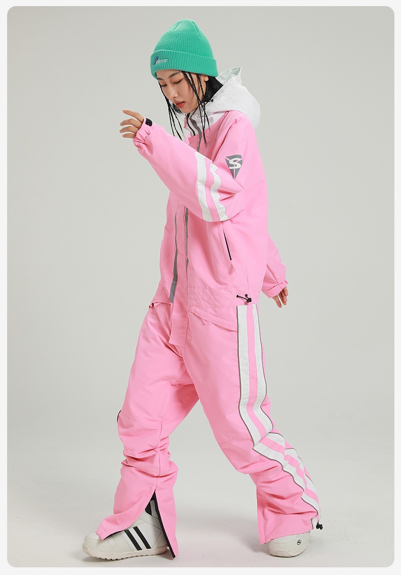 001 Outdoor One-Piece Suit Set For Women, Padded Snowboard Waterproof Men's Double Board Couple Ski Jacket And Pants_voghion.com