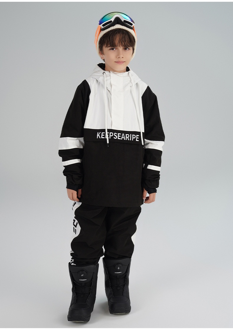 001 Xueyipai Zestaw dziecięcy dla chłopców i dziewcząt, wiatroodporny, wodoodporny, ciepły, duży zestaw spodni narciarskich dla dzieci_voghion.com