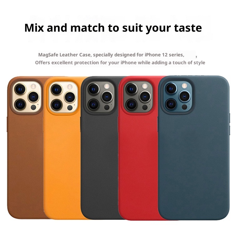 TechGlobe Compatible With Official Original IPhone 14 Max Leather 15P Magnetic Phone Case 13 Pro Protective Cover 12_voghion.com
