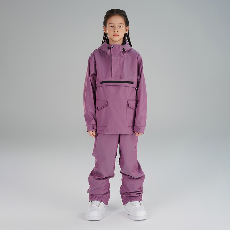 001 Xueyipai Kinderanzug Doppelboard Snowboardhose Jungen Mädchen Winddicht Wasserdicht Skiausrüstung für große Kinder_voghion.com