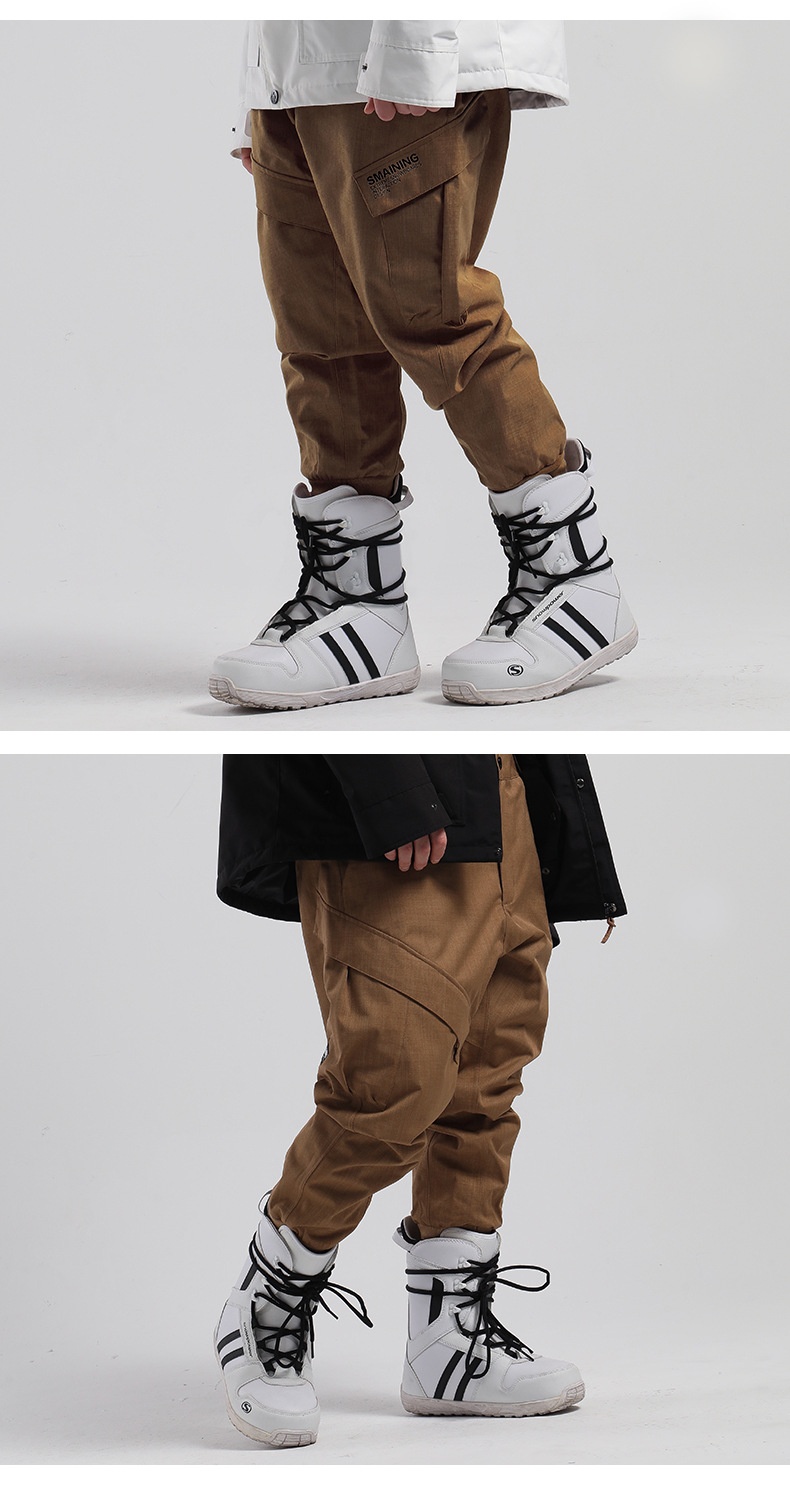 001 Smain New Snow Men, Windproof, Waterproof, Warm, Durable, Leg-Tighten Pants, Jogger Pants For Snowboard And_voghion.com