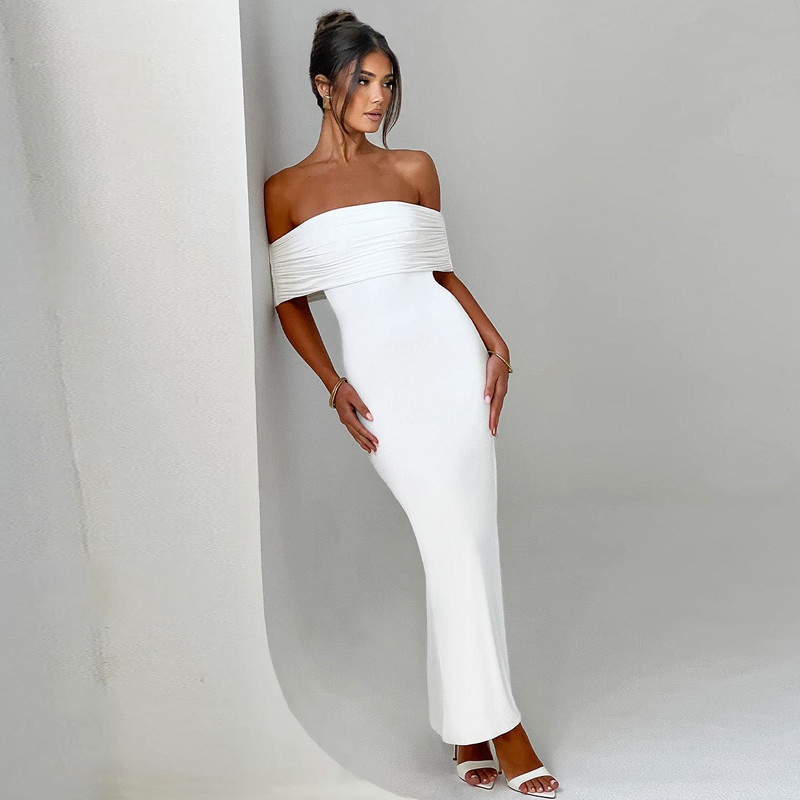 ChicShe Sommerkleid 2025: Schulterfreies, rückenfreies, figurbetontes, langes und elegantes Bodycon-Kleid (Großhandel)_voghion.com