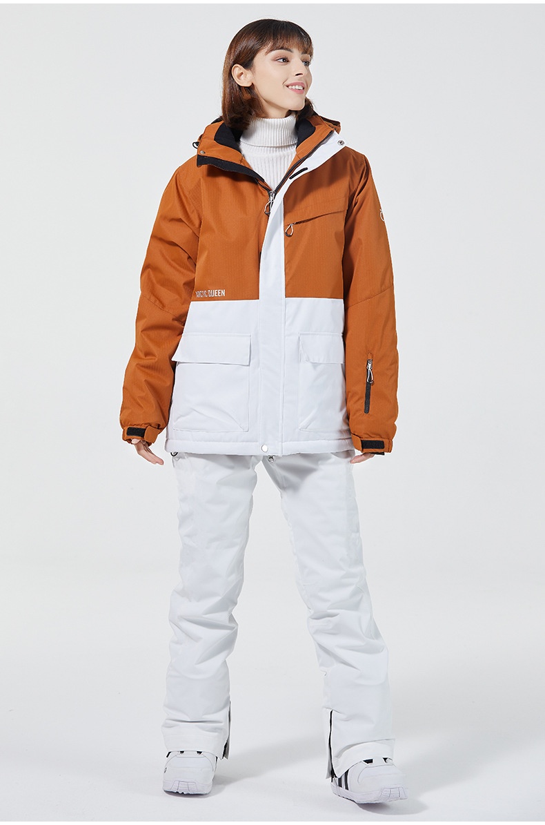 001 Suit Set For Men And Women Couples Winter Windproof Water-Resistant Warm Snowboard Snow Ski Pants Korean Version_voghion.com