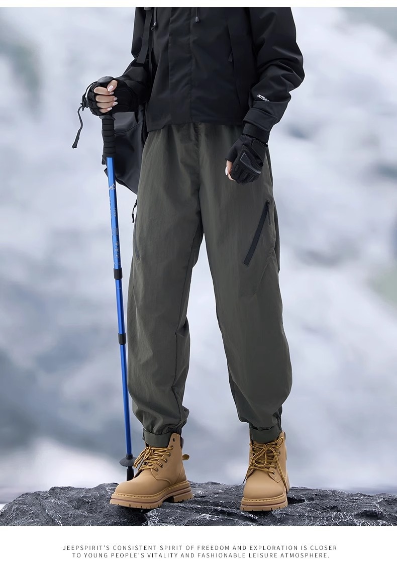 001 Camel HJCAMEL Outdoor Fleece-Lined Thickened Softshell Autumn Winter Men's Windproof Skiing Mountaineering Sports Cargo_voghion.com