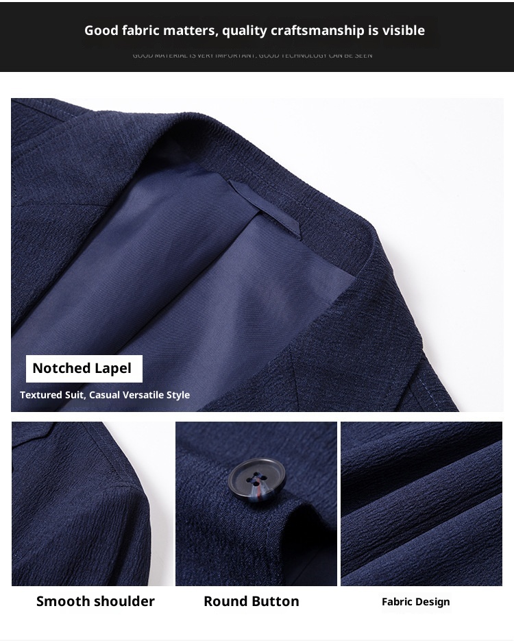 QFV507045555501<2 QFV507045555501<2 Nuovo marchio, etichetta tagliata, primavera e autunno, da uomo, colletto piatto, trendy, casual, da tutti i giorni, blazer singolo 055_voghion.com