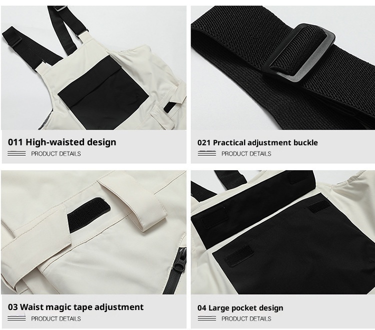 001 Completo da lavoro invernale, completo da snowboard e da sci, antivento, impermeabile, alpinismo, pantaloni termici da sci, unisex_voghion.com