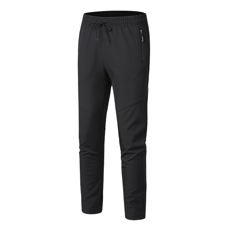001 Autumn Winter Fleece-Lined Thickened Men's Softshell Outdoor Windproof Warm Fashion Skiing Hiking Soft Shell Pants_voghion.com