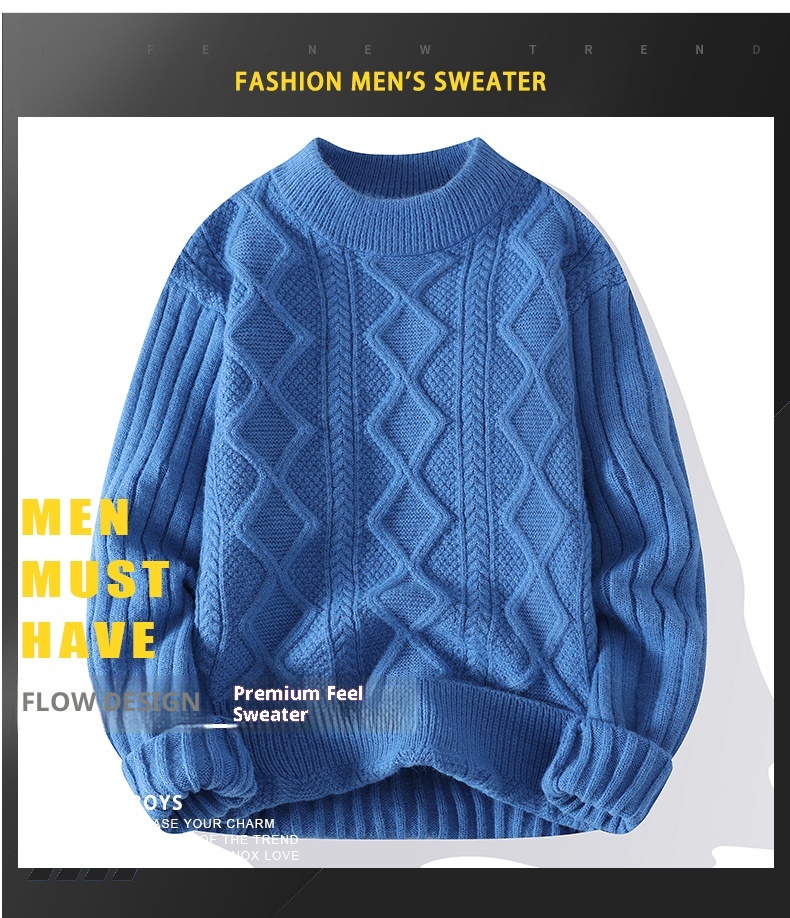 Ragazzo Ragazzo Ragazzo Maglione Tinta Unita Intrecciato Cappotto In Pile Di Lana Giovanile Caldo Uomo Girocollo Manica Lunga Maglia Base Maglietta Alla Moda_voghion.com