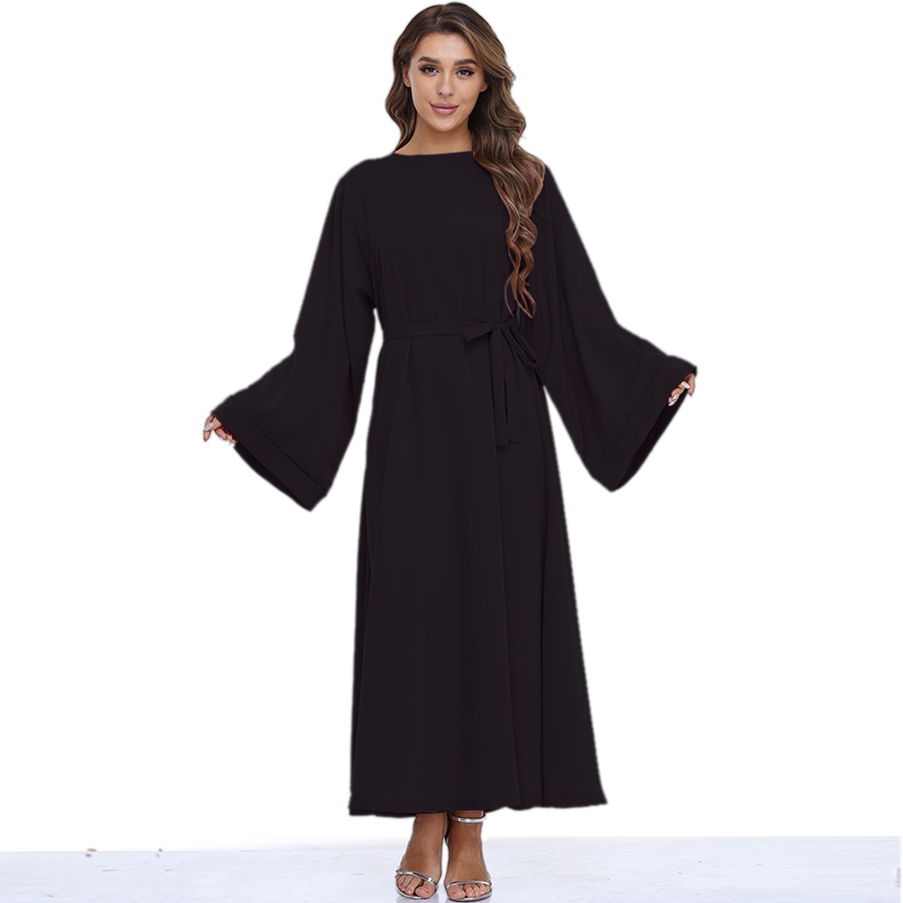 ChicShe Foreign Trade Clothing Prayer Lace-up Skirt Plus Size Dress Autumn Middle Eastern Muslim Robe_voghion.com