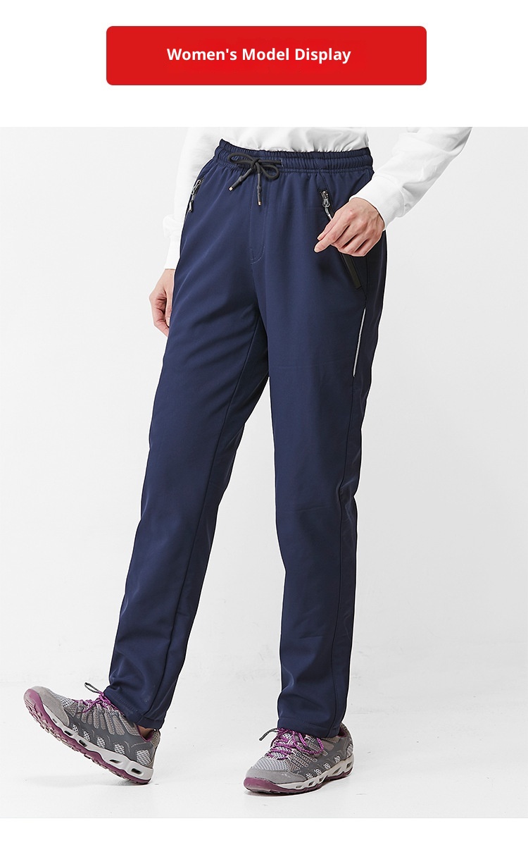 001 Tantu Herren Outdoor Winter Softshell Fleece gefüttert Verdickt Winddicht Wasserdicht Wander-Thermo-Skihose für Damen_voghion.com