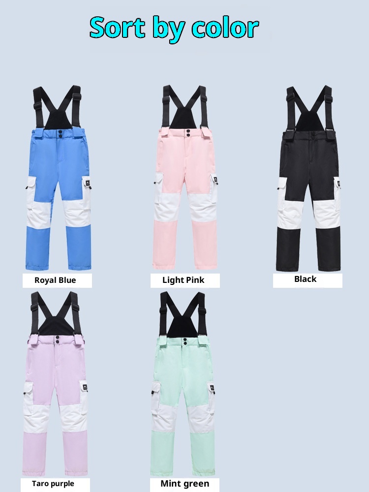 001 Neues Kinder-Arbeitsanzug-Set für Jungen und Mädchen: Jacke, Hose, wind- und wasserdicht, für Snowboard und Ski_voghion.com