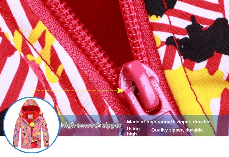 001 Outdoor-Kinderanzug-Set, bestehend aus einem einteiligen Overall für Jungen und Mädchen, winddicht, wasserdicht und warm, mit passender Winter-Skijacke und -hose_voghion.com