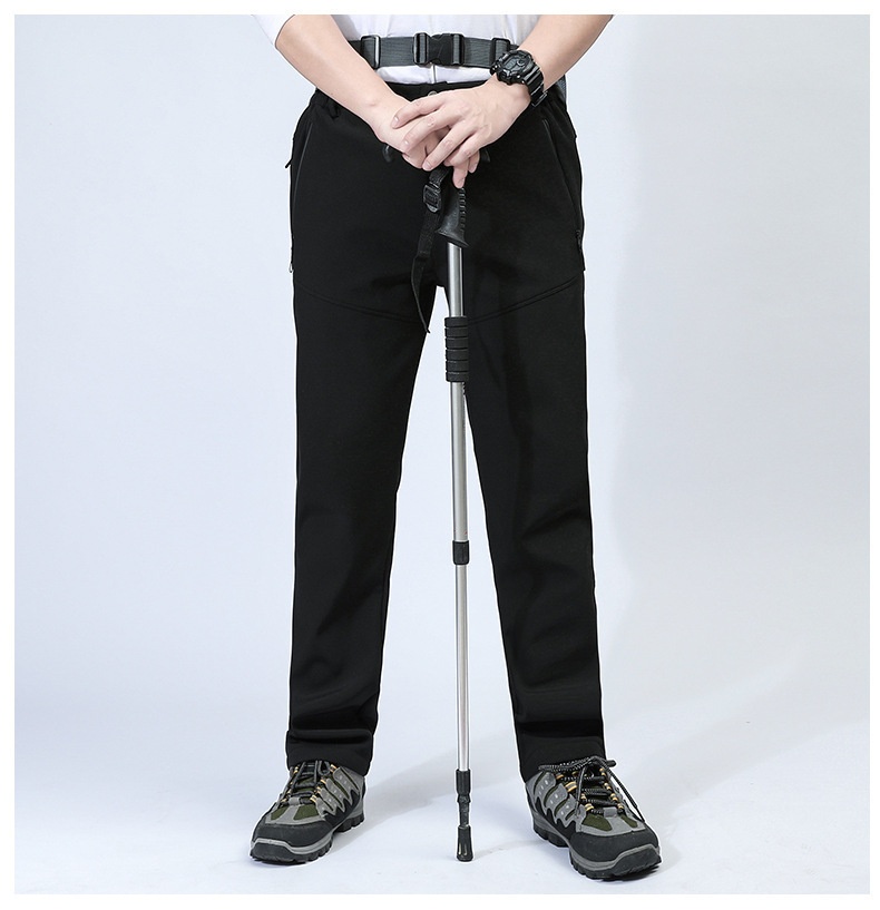 001 Outdoor Softshell For Men Women, Autumn And Winter Waterproof Windproof Breathable Hiking Ski Pants With Fleece Lining,_voghion.com