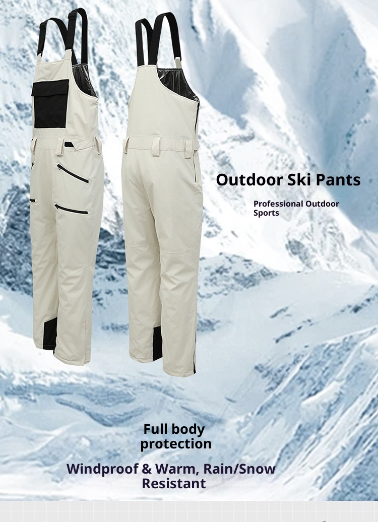 001 Completo da lavoro invernale, completo da snowboard e da sci, antivento, impermeabile, alpinismo, pantaloni termici da sci, unisex_voghion.com