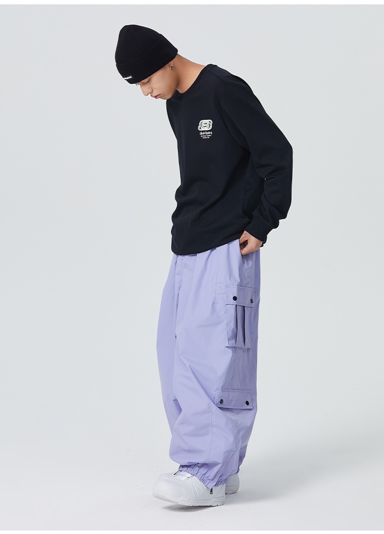001 SEARIPE Xueyipai 3L Ski For Women And Men, Snowboard Waterproof Windproof Warm Fully Glued Professional Loose Pants_voghion.com