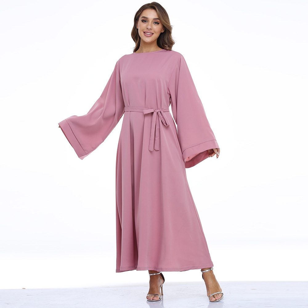 ChicShe Foreign Trade Clothing Prayer Lace-up Skirt Plus Size Dress Autumn Middle Eastern Muslim Robe_voghion.com
