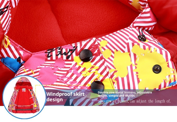 001 Outdoor-Kinderanzug-Set, bestehend aus einem einteiligen Overall für Jungen und Mädchen, winddicht, wasserdicht und warm, mit passender Winter-Skijacke und -hose_voghion.com