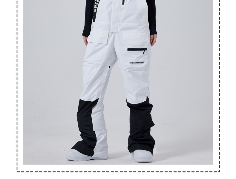 Salopette tendance 001 pour femme, pantalon de snowboard et de ski pour homme, coupe-vent, imperméable, chaud et respirant, idéal pour les activités de plein air._voghion.com