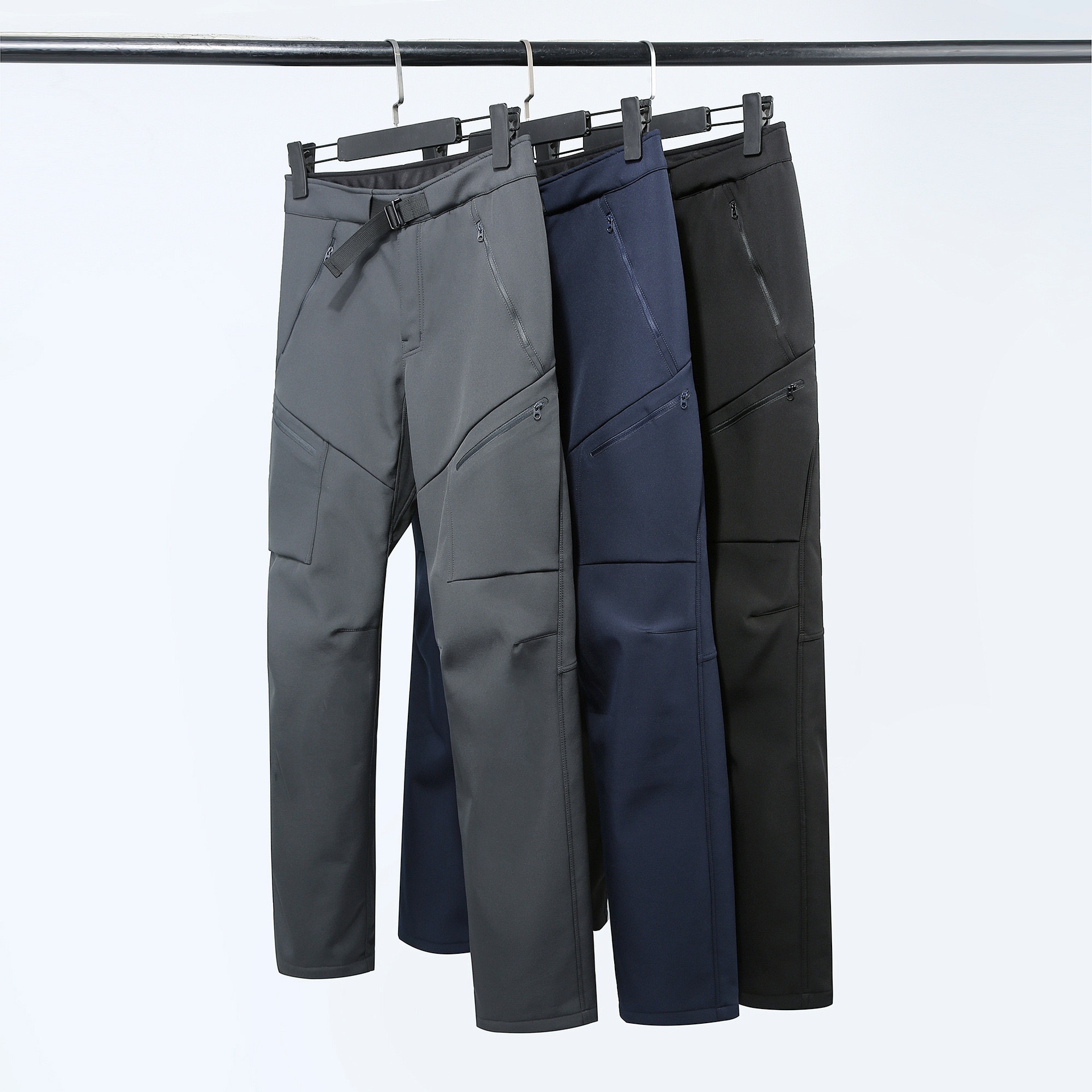 001 Pantaloni da sci impermeabili antivento da uomo, foderati in pile termico, per l'autunno e l'inverno_voghion.com