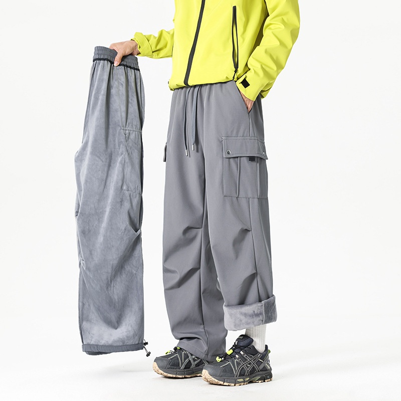 001 Waterproof Windproof Fleece-Lined Thickened Winter Skiing Mountaineering Pants For Men Women, Cold-Resistant And Warm_voghion.com