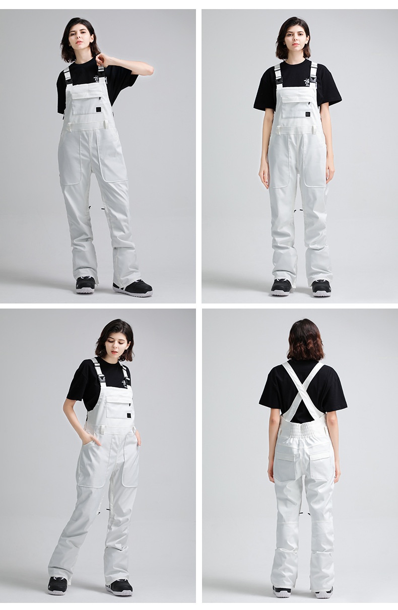 001 Gsousnow Strap Męskie Luźne Wodoodporne Ciepłe Spodnie Snowboardowe Damskie Jednoczęściowy Kombinezon Narciarski_voghion.com