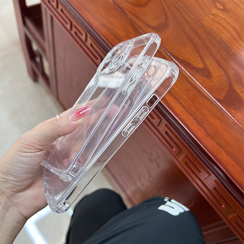 TechGlobe kompatibel mit Nw Appl 17 Phon Vier Ecken Anti-Drop 15PRO Großes Loch 1,5 mm Acryl 16 Transparente Hülle 14_voghion.com