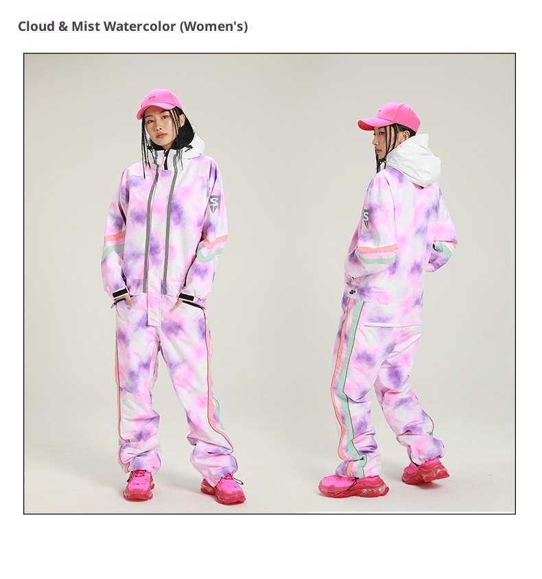 001 Outdoor One-Piece Suit Set For Women, Padded Snowboard Waterproof Men's Double Board Couple Ski Jacket And Pants_voghion.com