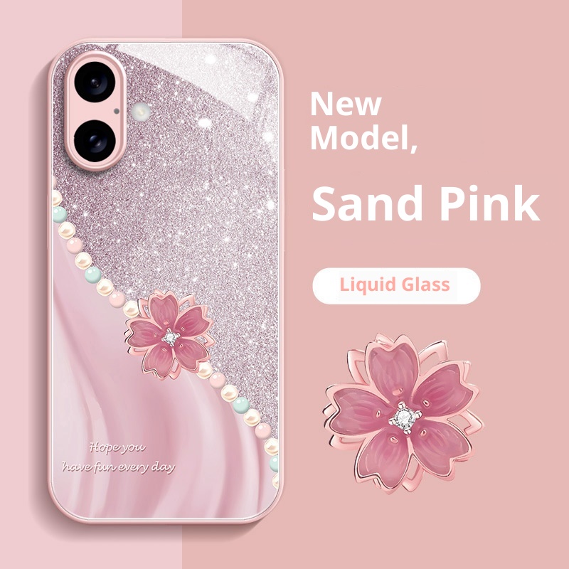 TechGlobe Compatible With Phone Case 16 15 Plus Peach Blossom 14 High-end 13/12 Pro Niche 11_voghion.com