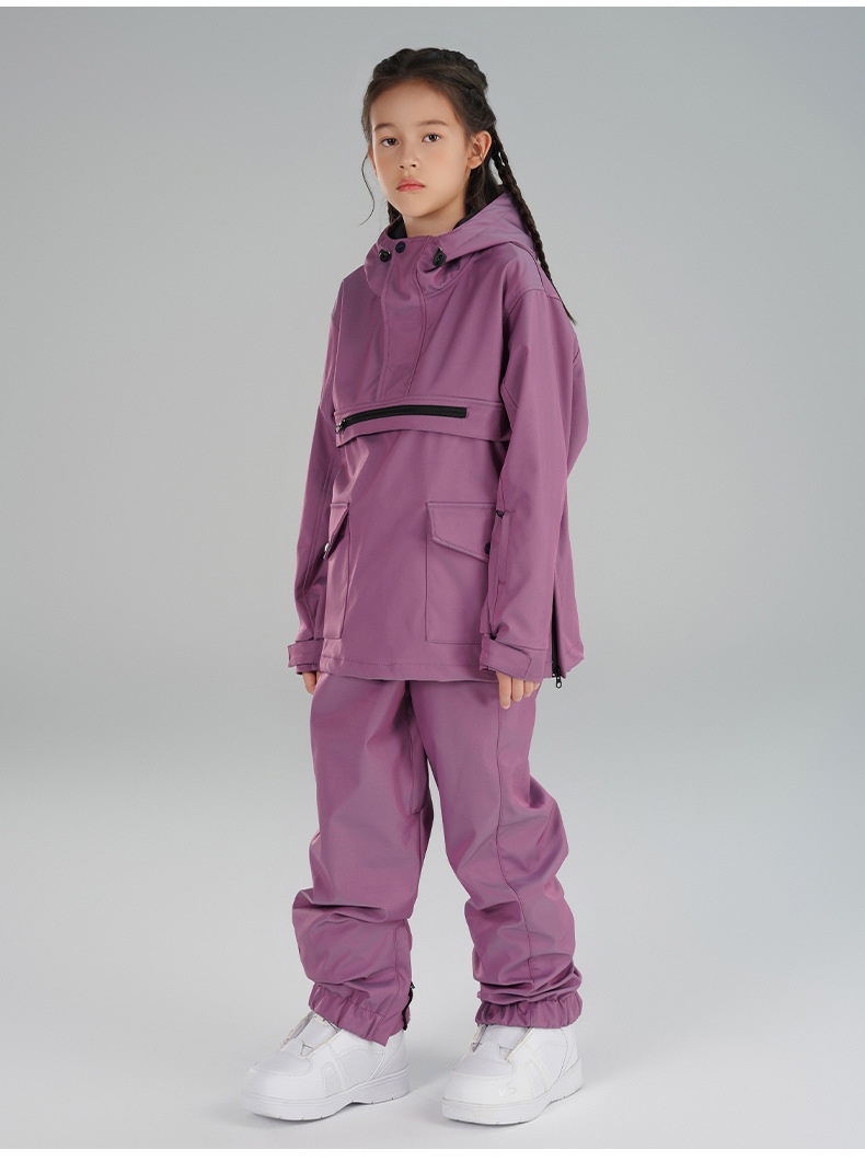 001 Xueyipai Kinderanzug Doppelboard Snowboardhose Jungen Mädchen Winddicht Wasserdicht Skiausrüstung für große Kinder_voghion.com